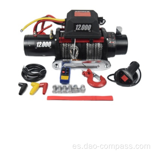 Cabrestante eléctrico todoterreno Cuerda sintética 12V / 24V 12000lbs